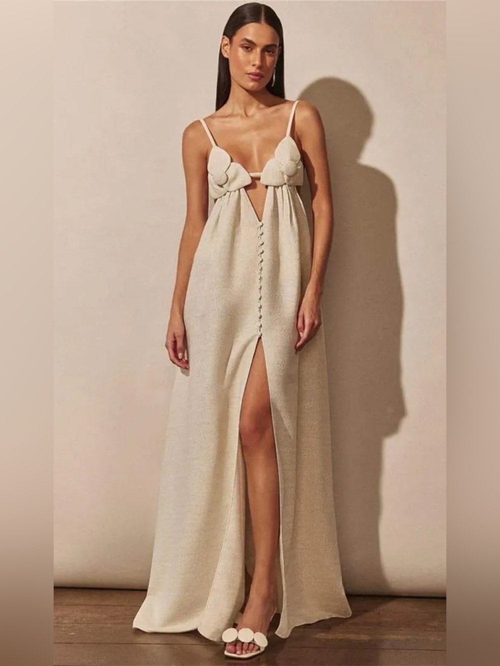 Alisora V-Neck Floral High Slit Maxi Dress
